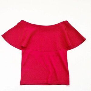 Ann Taylor Pink Off the Shoulder Sweater Top XS